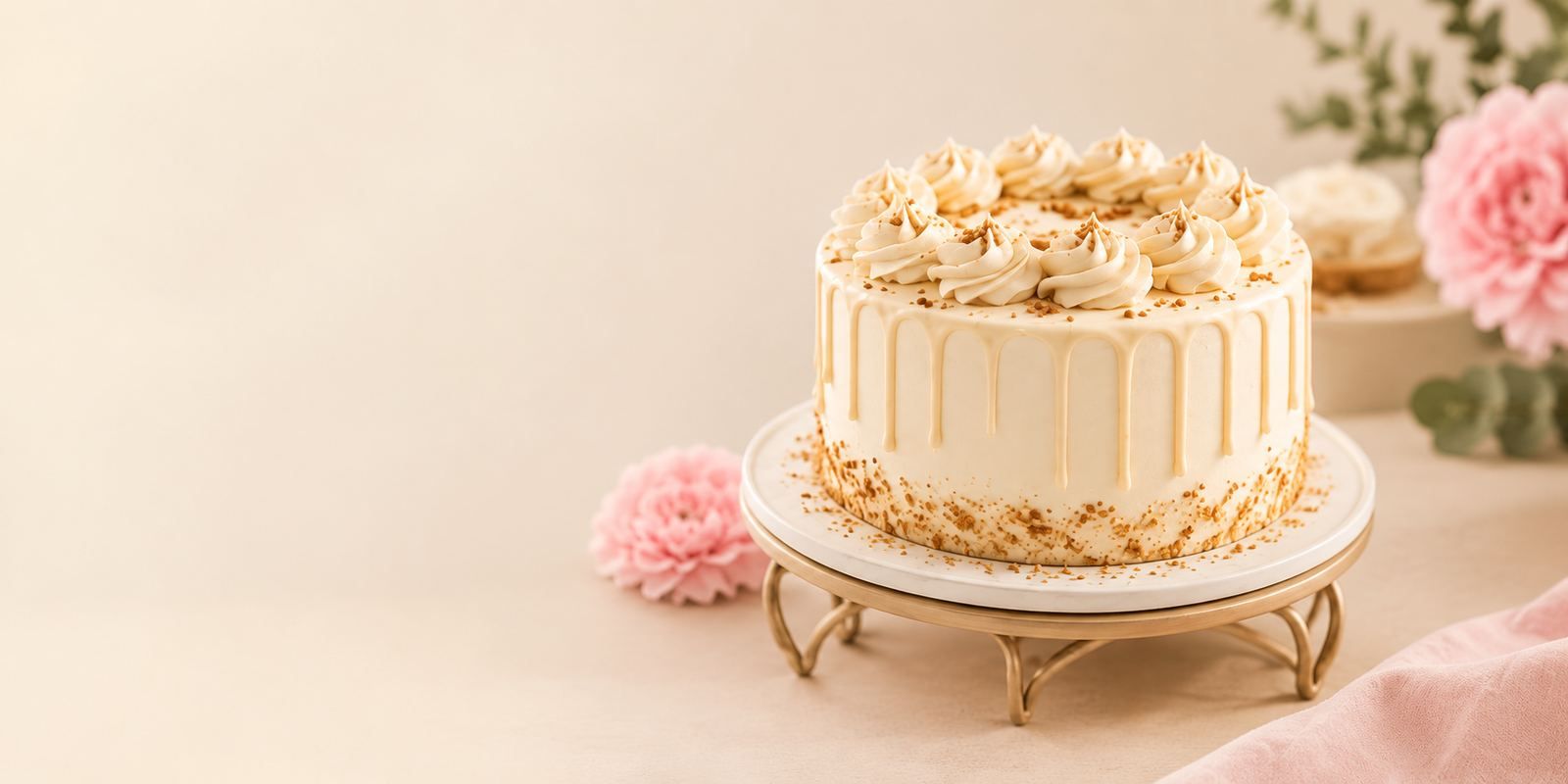Torta artesanal de Mi Jarita decorada con flores